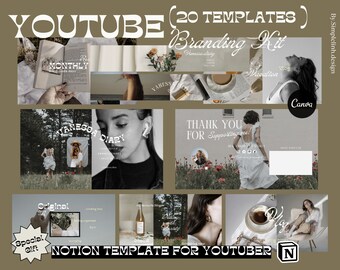 Editable Youtube Channel KitI Modern Youtube BrandingI Animated Intro,EndscreenI Youtube Banner,Thumbnail Template| Canva Youtube Template