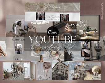 Editable Youtube Channel KitI Modern Youtube BrandingI Animated Intro,EndscreenI Youtube Banner,Thumbnail Template| Canva Youtube Template