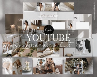 Editable Youtube Channel KitI Modern Youtube BrandingI Animated Intro,EndscreenI Youtube Banner,Thumbnail Template| Canva Youtube Template