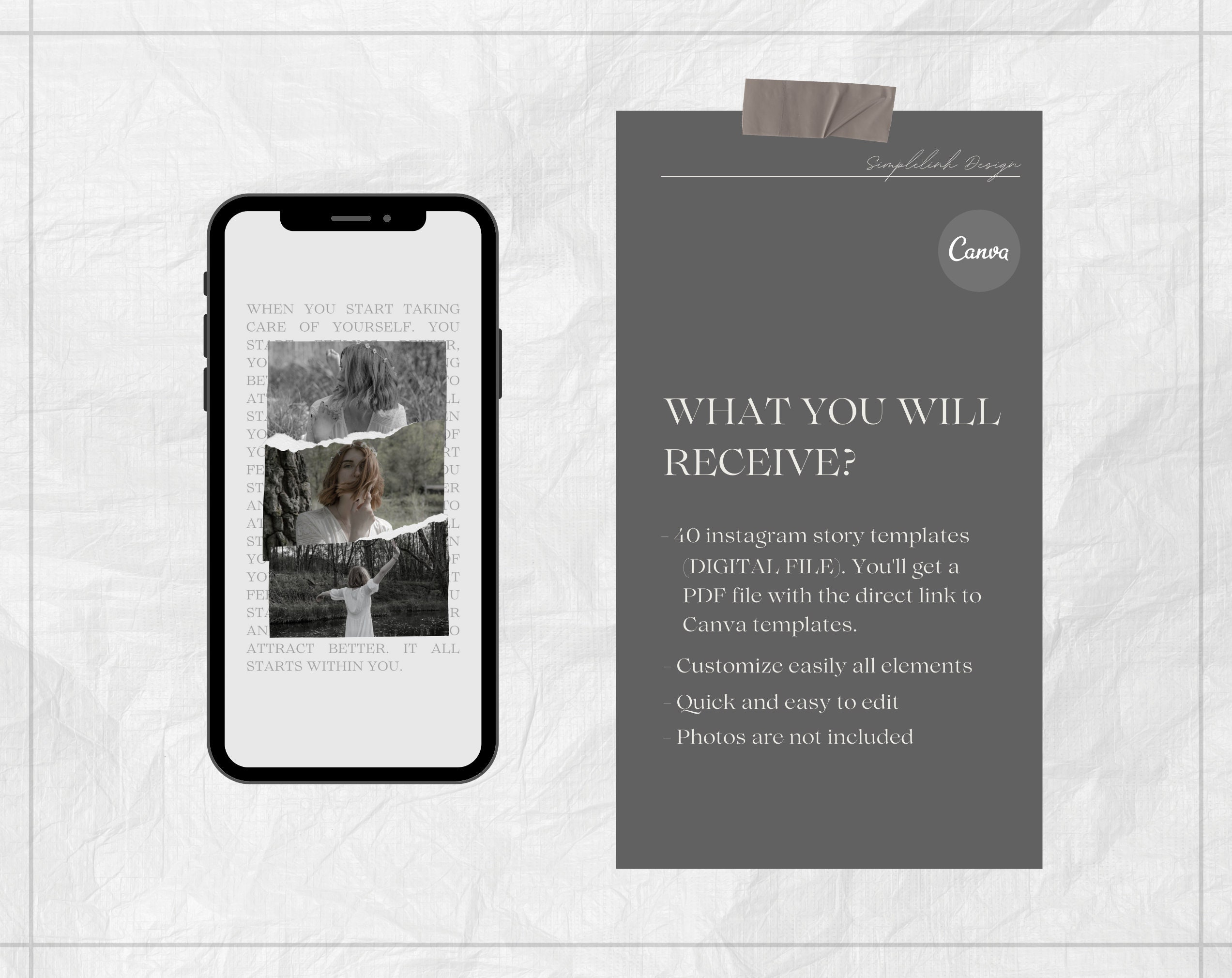 40 Modern Instagram Story Templates for Canva IG Stories Editable in ...