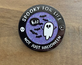 Ghost pin, Halloween pin, enamel pin, Spooky pin, sparkly ghost pin, hard enamel pin, sparkly pin, enamel pins