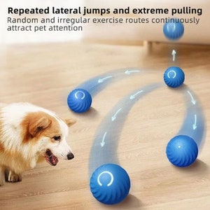 Electronic Moving Dog Ball - USB Charged Interactive Pet Toy, Self-Rolling & Bouncing for Engaging Puppy Fun