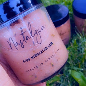 Pink Himalayan salt body scrub