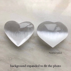 Large Selenite Hearts, Satin Spar, Crystal Cleanser, UK Crystals, Ethically Sourced, Crown Chakra, Self Cleansing Gypsum, Crystal Gifts