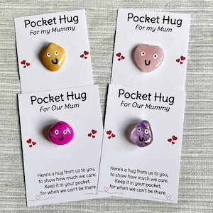 Câlin de poche en cristal pour maman, maman, maman, cadeau boîte aux lettres, carte poème pour la fête des mères, tu me manques, je t'aime, je pense à vous, cadeau de remerciement