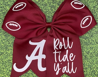 University of Alabama Team Hair Bow/ College Team/ Personalized College Gifts/ Bama Game Day/ Alabama University Accessories/ Roll Tide