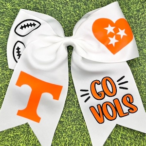 University of Tennessee Vols Team Hair Bow/ College Sports Gear / Personalized College Gifts/Vols Game Day/Tennessee Vols Football