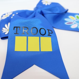 Girl Scout Daisy Large Hair Bow / Girl Scouts Outfit Gear / Daisy Girl Scout Gifts / Custom Girl Scout Daisy Accessory / Custom Hair Bow image 4