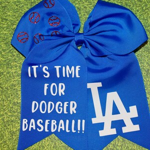 Custom Baseball Team Hair Bow/ MLB Team Hair Bows / Little League Baseball Hair Bows / Custom Baseball Cheer Hair Bow / Team Mom Life