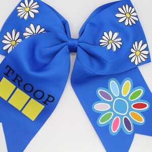 Girl Scout Daisy Large Hair Bow / Girl Scouts Outfit Gear / Daisy Girl Scout Gifts / Custom Girl Scout Daisy Accessory / Custom Hair Bow image 7