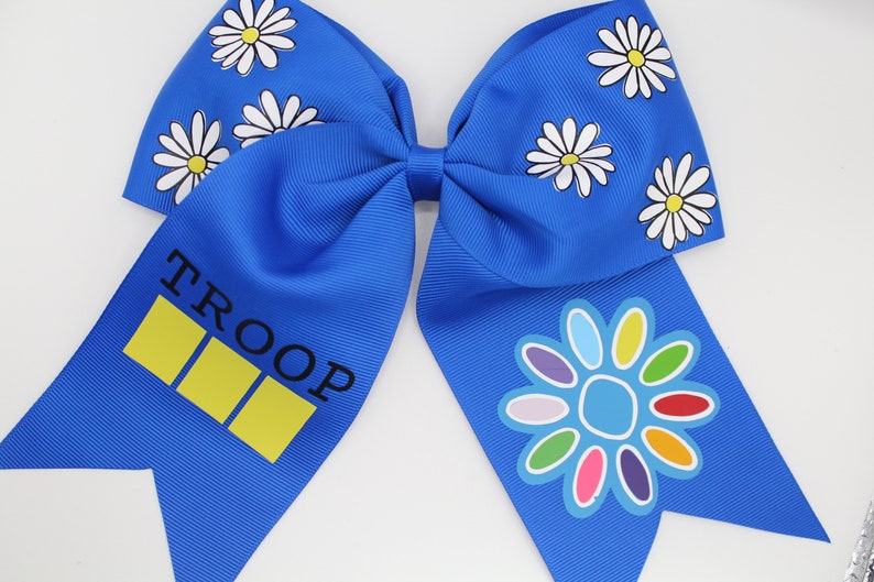 Girl Scout Daisy Large Hair Bow / Girl Scouts Outfit Gear / Daisy Girl Scout Gifts / Custom Girl Scout Daisy Accessory / Custom Hair Bow image 7