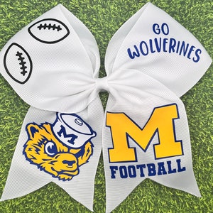 University of Michigan Wolverines Hair Bow/ Wolverines College Gifts/Michigan Game Day Outfit/ Michigan Football/ Michigan Baseball