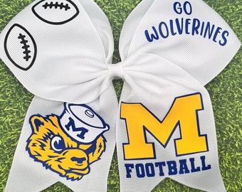 University of Michigan Wolverines Hair Bow/ Wolverines College Gifts/Michigan Game Day Outfit/ Michigan Football/ Michigan Baseball
