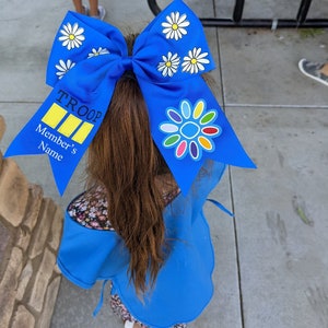 Girl Scout Daisy Large Hair Bow / Girl Scouts Outfit Gear / Daisy Girl Scout Gifts / Custom Girl Scout Daisy Accessory / Custom Hair Bow image 2