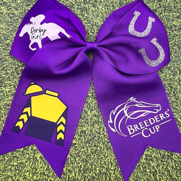 Breeders’ Cup Horse Racing Large Hair Bow / Breeders Cup Outfit/ Derby Hair Bow / Horse Racing Derby Gifts / Kentucky Derby Outfit