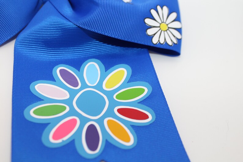 Girl Scout Daisy Large Hair Bow / Girl Scouts Outfit Gear / Daisy Girl Scout Gifts / Custom Girl Scout Daisy Accessory / Custom Hair Bow image 3
