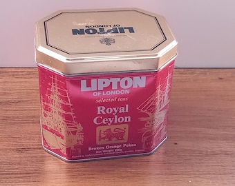 雑貨 インテリア Ocean Blend Indian and Ceylon Tea Tin  ティン缶 ビンテージ Ocean Blend Tea Tin: Indian & Ceylon Style Metal - Etsy Canada