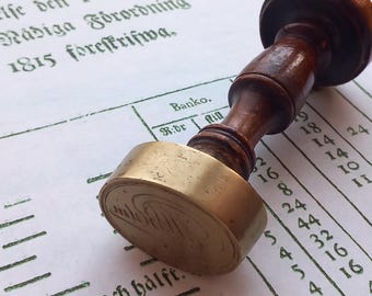 Antieke lakzegelstempel met gravure