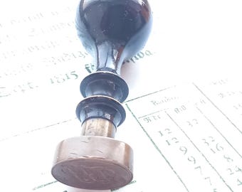 Antieke lakzegelstempel met gravure