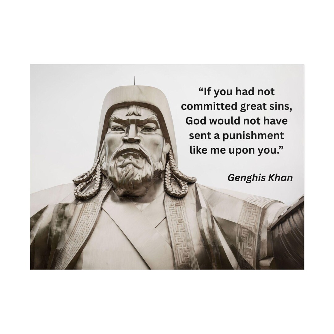 Genghis Khan Rolled Poster, Classroom Wall Decoration Teacher Gift - Etsy