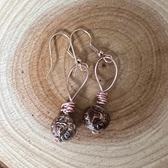 Etsy rose shop gold earrings