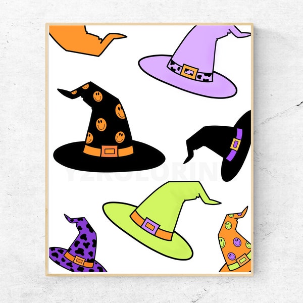 Halloween Witch Hat art print