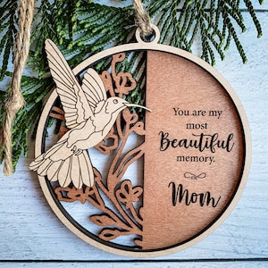 Hummingbird & Wildflowers Remembrance Ornament