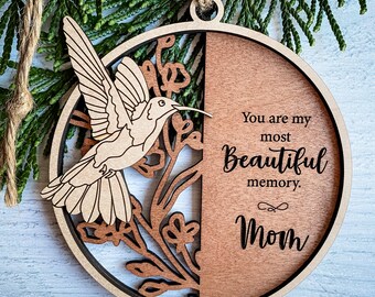 Hummingbird & Wildflowers Remembrance Ornament