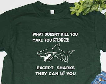 Shark Funny T-shirt | SUMMER TEE | Beach Lifestyle t-shirt | Shark Tee (8040)