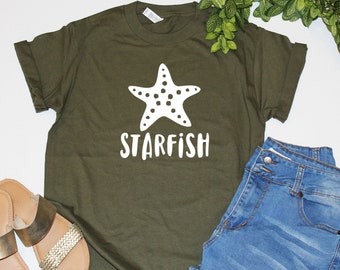 Starfish T-shirt | SUMMER TEE | Beach Lifestyle t-shirt | Beach Tee (5557)