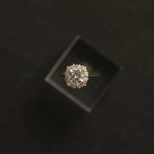 Cushion Cut Lab Grown Diamond Engagement Ring, 1.5 CT Lab Created Diamond Engagement Ring, 14K White Gold Promise Ring, IGI Lab Diamond Ring