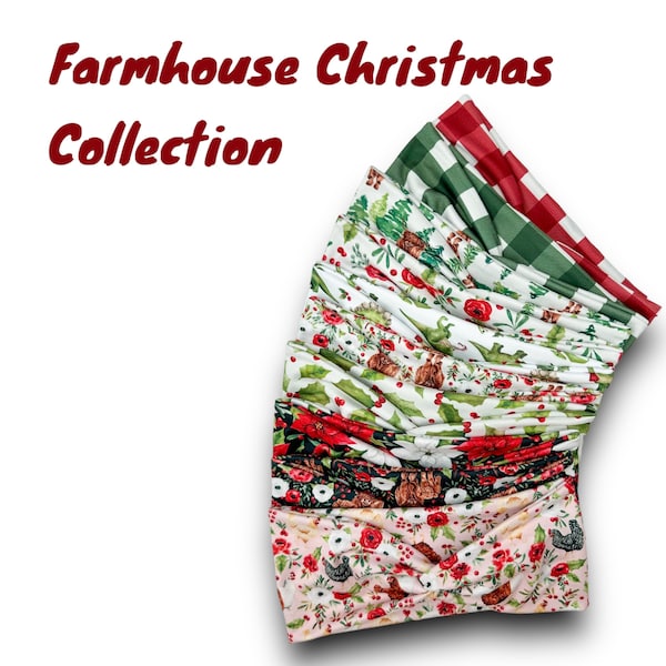 Farmhouse Christmas Collection Twist Headbands