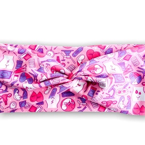 Gynecology In Pink Twist Headband | OB Nurse Headband | Medical Headband