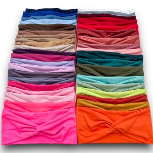 Single Solid-Colored Twist Headband (2nd Gen) – Double Brushed Poly – Soft & Stretchy Hair Accessory – Choose One Color