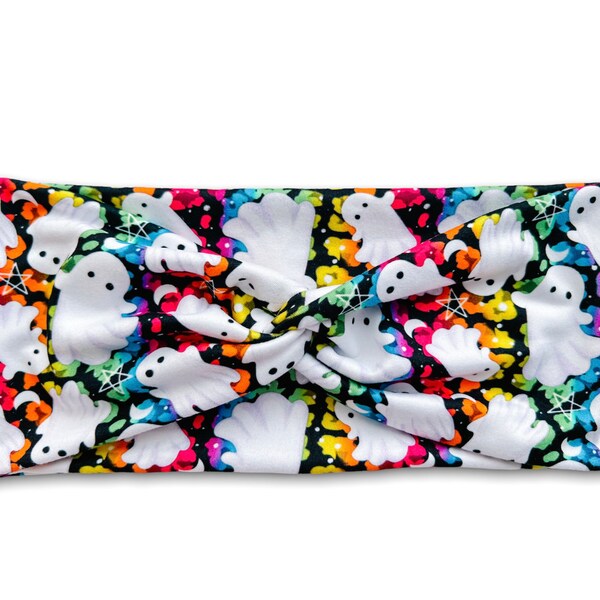 Dancing Ghosts Twist Headband | Halloween Headband | Headbands For Women