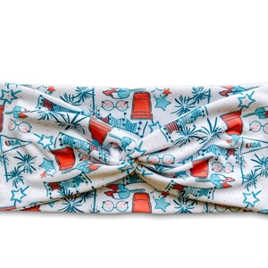 Fourth Of July Twist Headband | Stars and Stripes | Drinks and Ice Creams | USA Headband