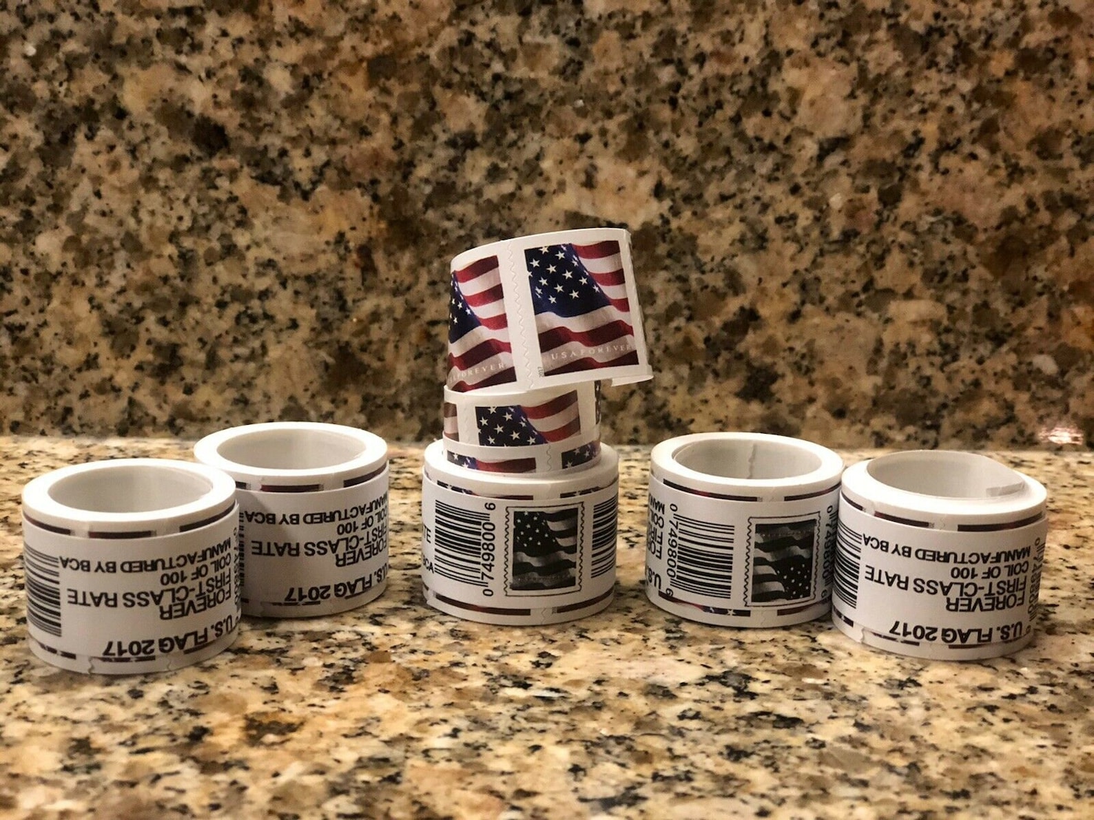 1 Roll of 100 USPS US Flag Forever Postage Stamps Etsy