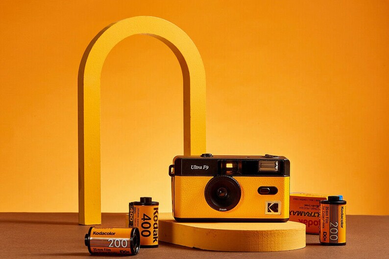 Kodak f9 примеры фото Новый KODAK ретро ультра F9 35 мм многоразовая пленка камера желтый/темно-зелены