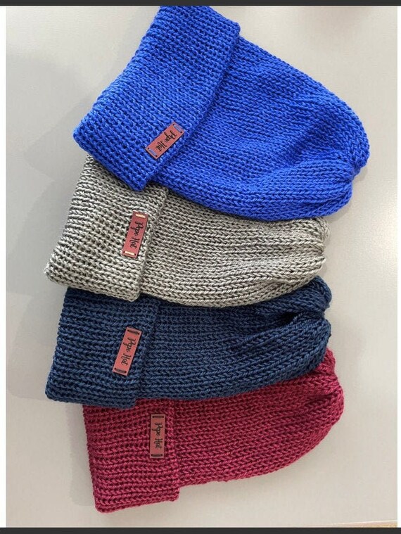 Knit Floppy Beanie: One Fits All Size 