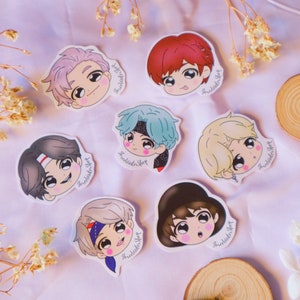 Pegatina bts handmade. Pegatina micro abajo bangtan boys. bts handmade sticker for bullet journal. bts sticker decor
