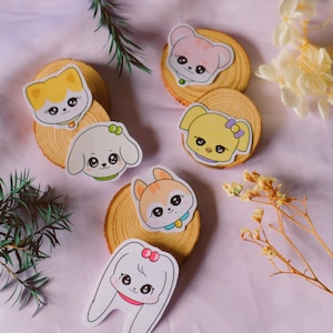 Ive stickers animals. kpop sticker for kpop fans. Animal kawaii stickers for girls