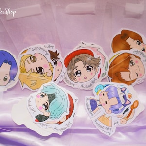 Pegatinas kpop bts blackpink skz ive full set para kpopers. chibi kawaii stickers for notebook