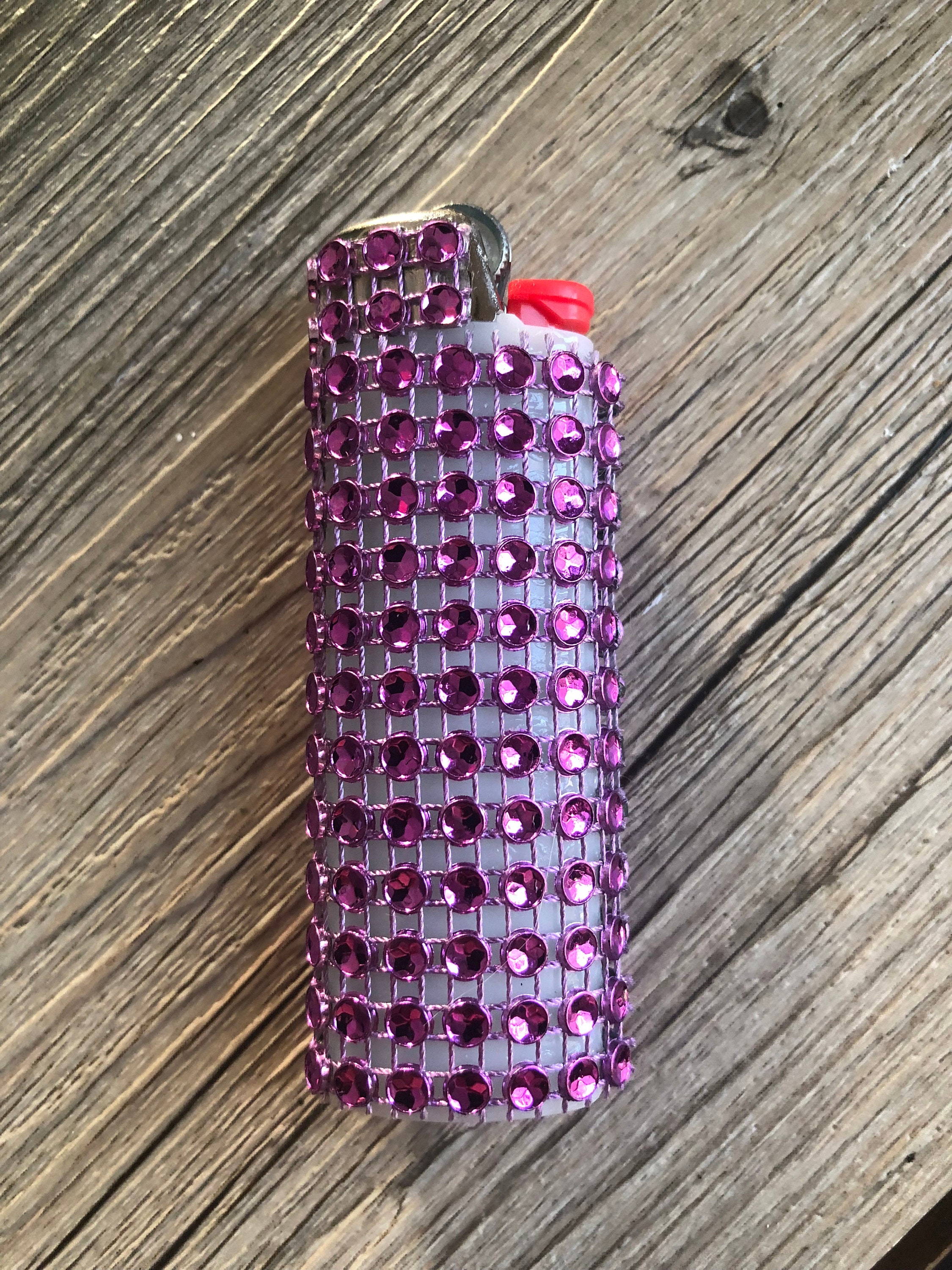 Purple Rhinestone Lighter Etsy