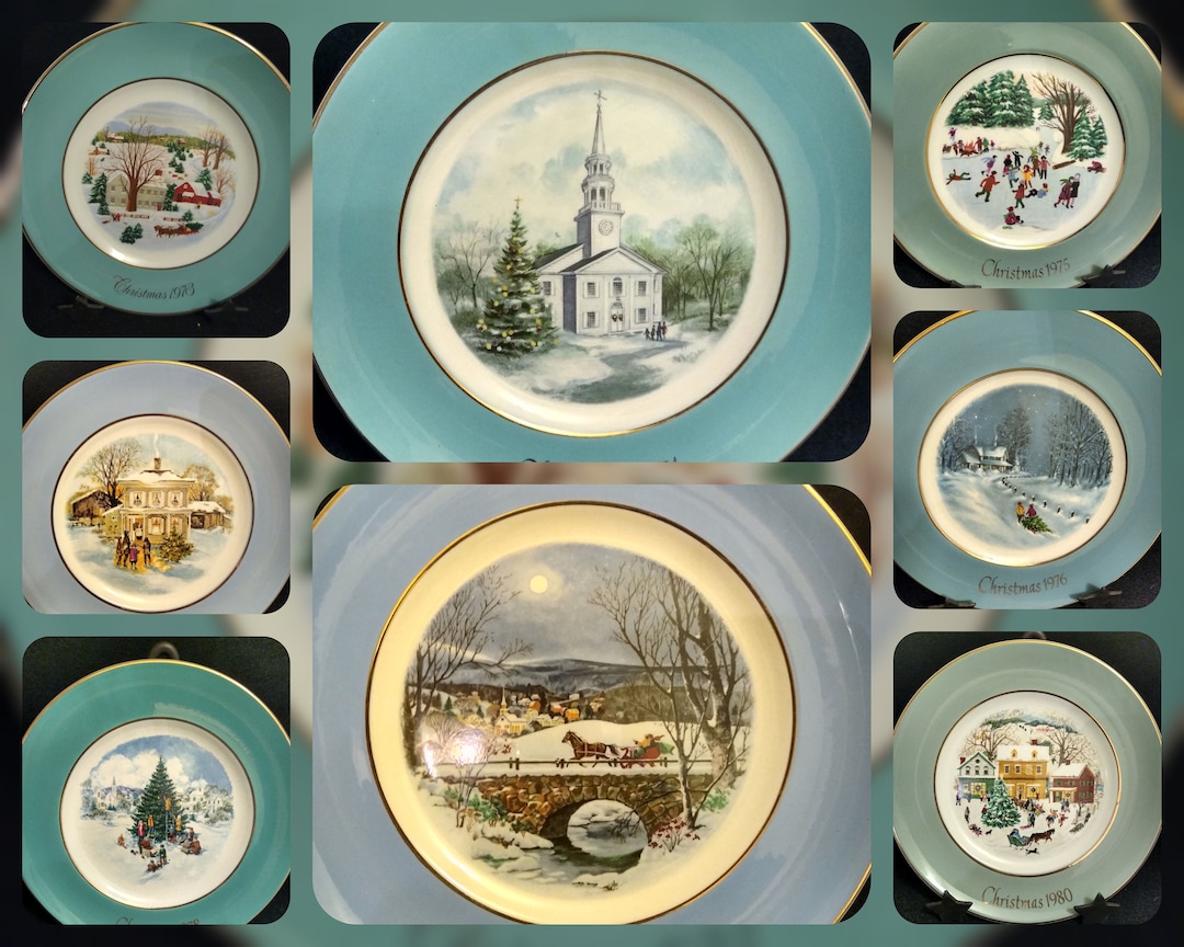 Vintage Wedgwood Avon Christmas Plates 1973-1980 8 Plates - Etsy