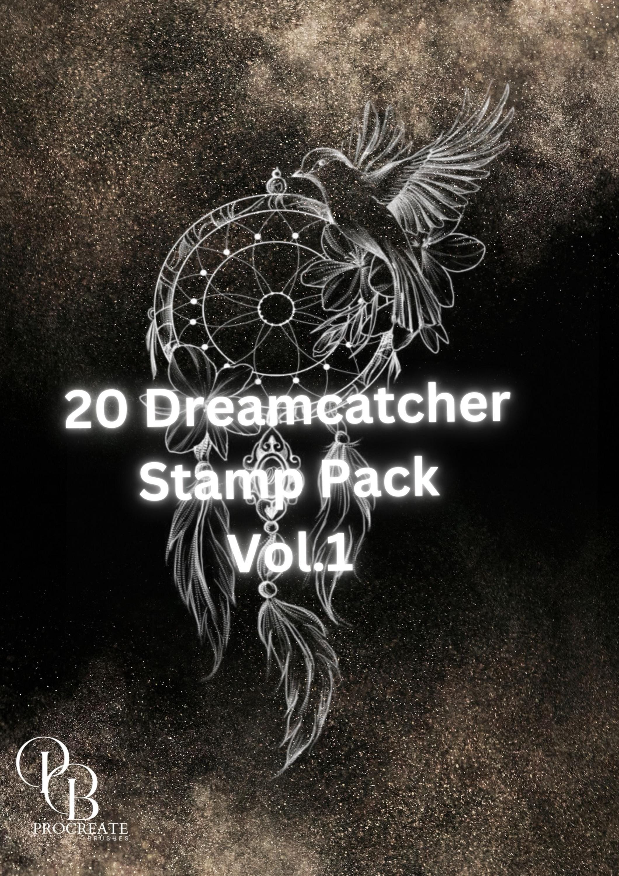 Pack de 20 sellos Dreamcatcher para Procreate Vol. 1 para iPad y Apple Pencil