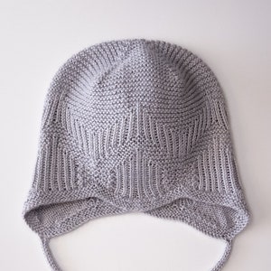 Lightweight knit hat with earflaps - PDF Pattern - Sizes Preemie through 7 Years old.