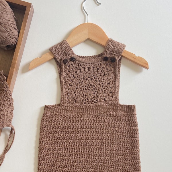 Crochet Pattern | Baby Romper | Size Newborn, 3, 6, 12, 18, 24 months.