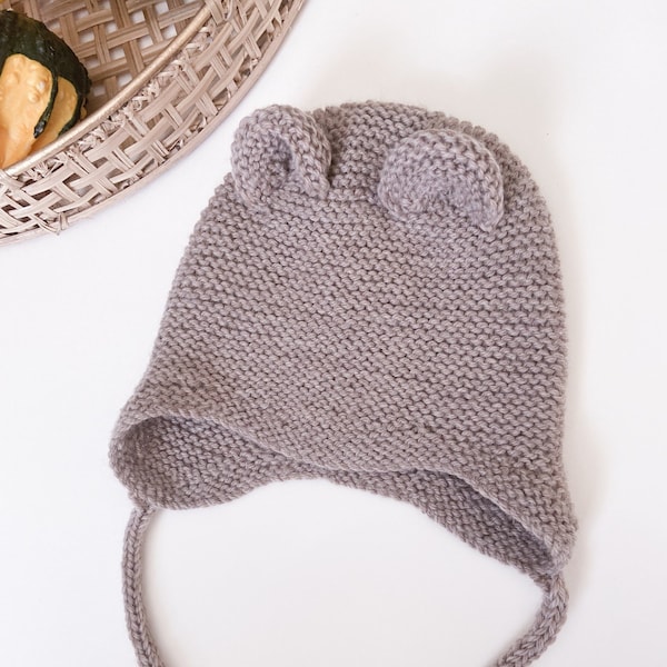 Bear Ears Hat | Knitting Pattern | Sizes Preemie up to 7 years old.