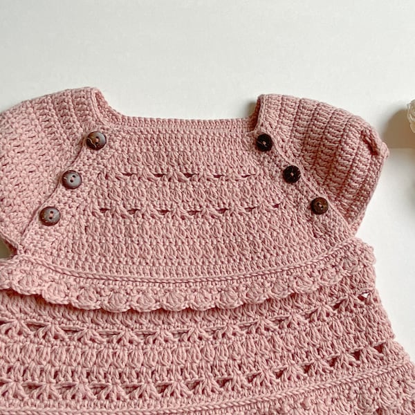 Crochet Pattern | Baby Dress | sizes 0, 3, 6, 12, 18, 24 months up to 5 years | English only