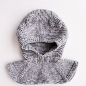 Knitting Pattern | Bear Ears Balaclava | Sizes 0-3 mo up to 4 years old. English only.